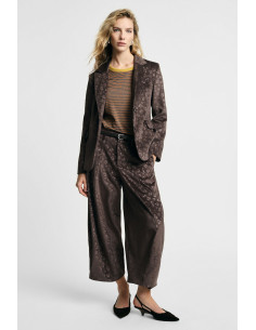 Jacquard palazzobroek met hoge taille Please