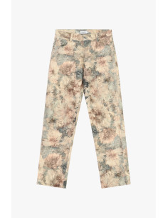 Pantalon chino coupe ajustée à imprimé floral, taille mi-haute Please 2