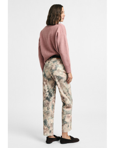 Chino broek met bloemenprint en normale taille Please
