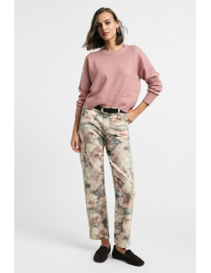 Chino broek met bloemenprint en normale taille Please
