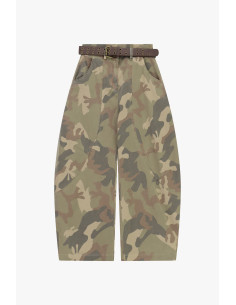 Pantalon palazzo à imprimé camouflage avec ceinture Please 2