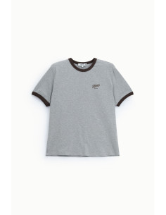 T-shirt à col rond avec bordures contrastantes Please 2