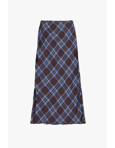 Jupe longue portefeuille à motif écossais Dixie