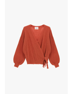 Cardigan croisé à manches amples avec nœud Dixie 2