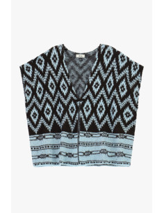 Mouwloze top met geometrisch ruitpatroon Dixie 2