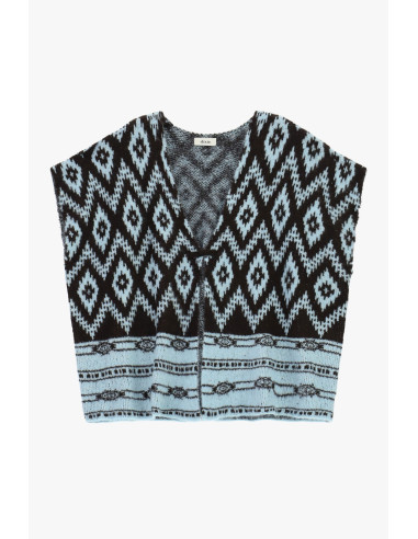Mouwloze top met geometrisch ruitpatroon Dixie