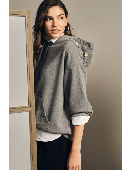 Hoodie met decoratieve applicaties van Dixie