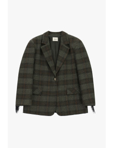 Blazer à carreaux avec franges décoratives Dixie 2