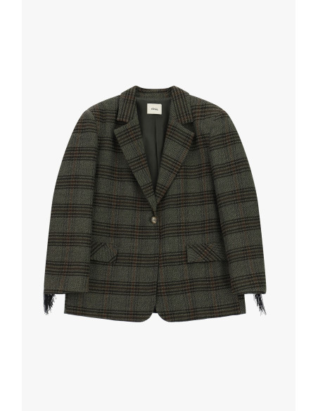 Blazer à carreaux avec franges décoratives Dixie