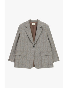 Blazer à carreaux avec franges décoratives au dos Dixie 2