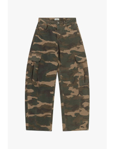 Pantalon palazzo à motif camouflage avec grandes poches latérales Dixie 2