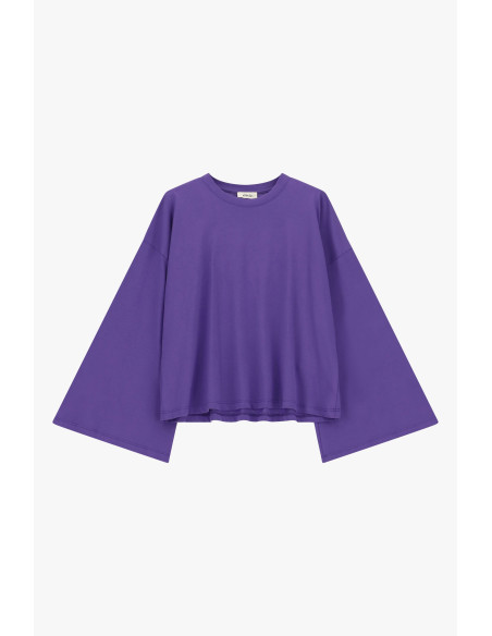 Dixie Ruim T-shirt met lange mouwen en rechte zoom
