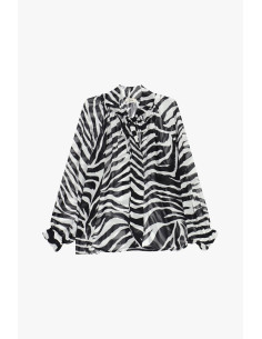 Blouse fluide à motif zébré et manches amples Dixie 2