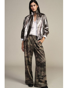 Pantalon palazzo fantaisie à motif paisley, taille avec cordon de serrage Dixie