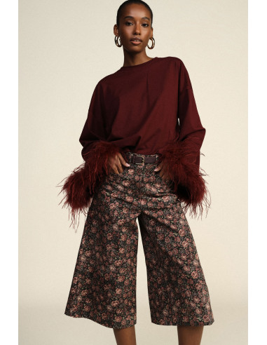 Dixie Palazzo-broek met bloemenprint en hoge taille