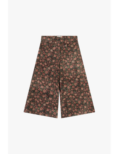 Pantalon palazzo à motif floral fantaisie taille haute Dixie