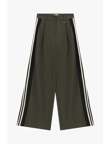 Dixie Palazzo-broek met hoge taille en zijbanden