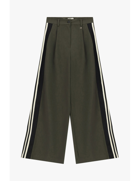 Dixie Palazzo-broek met hoge taille en zijbanden