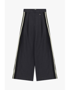 Pantalon palazzo taille haute avec bandes latérales Dixie 2