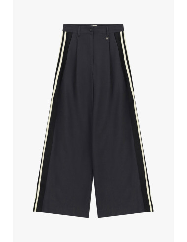 Dixie Palazzo-broek met hoge taille en zijbanden