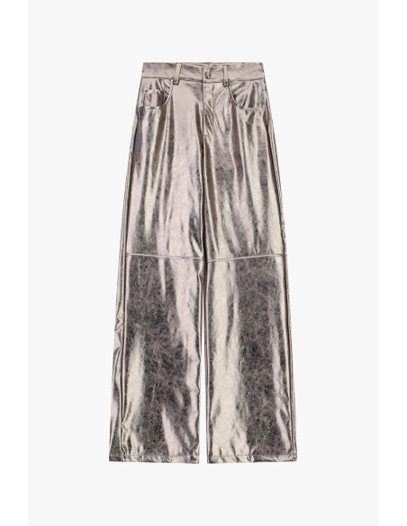 Pantalon palazzo brillants taille haute Dixie