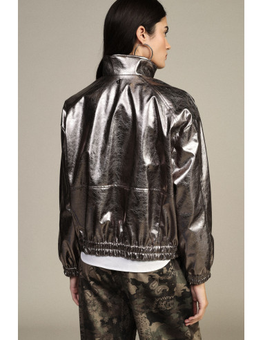 Bomberjack met metallic afwerking en elastische zoom van Dixie