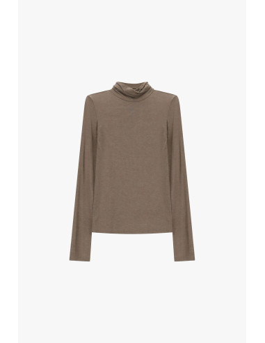 T-shirt met lange mouwen en zachte halslijn alstublieft