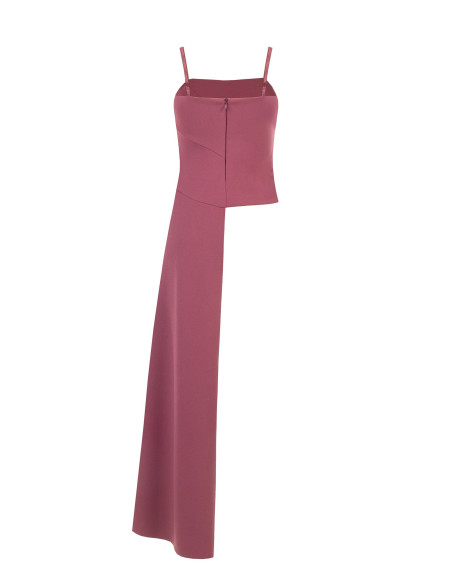 Crop top van scuba-crêpe met lange sleep Rinascimento