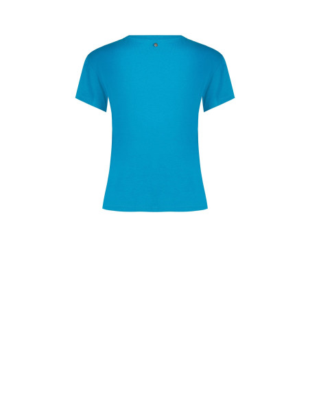 Regular T-shirt van katoen met slogan en strass-steentjes Rinascimento