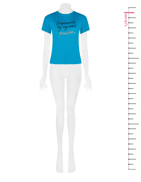 T-shirt regular en coton avec slogan et strass Rinascimento