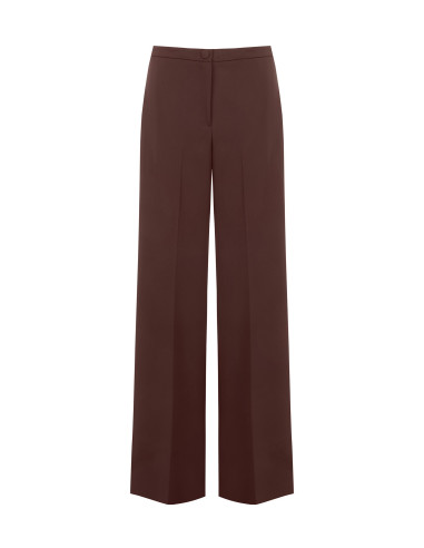 Pantalon palazzo en tissu cady sans poches Rinascimento
