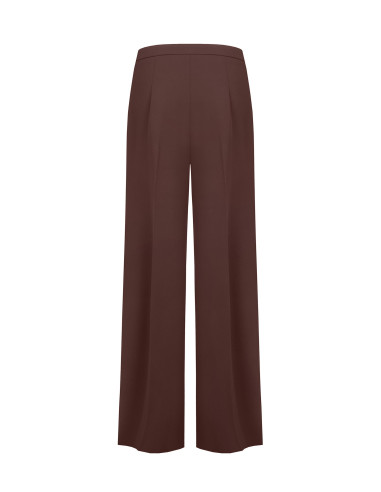 Pantalon palazzo en tissu cady sans poches Rinascimento
