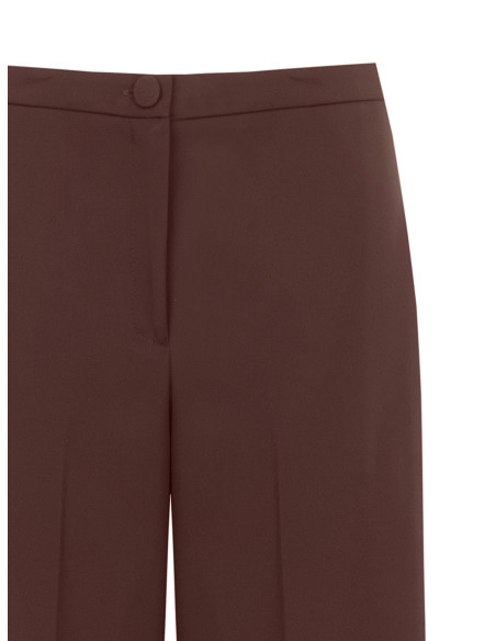 Pantalon palazzo en tissu cady sans poches Rinascimento