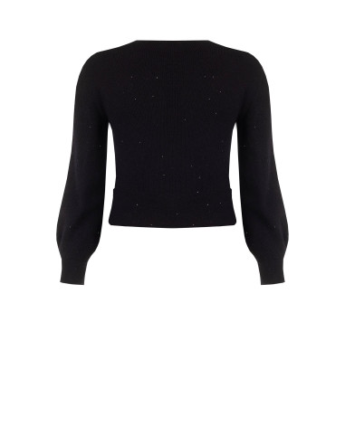 Curvytrui met gekruiste V-hals en micro-pailletten van Rinascimento Curvy