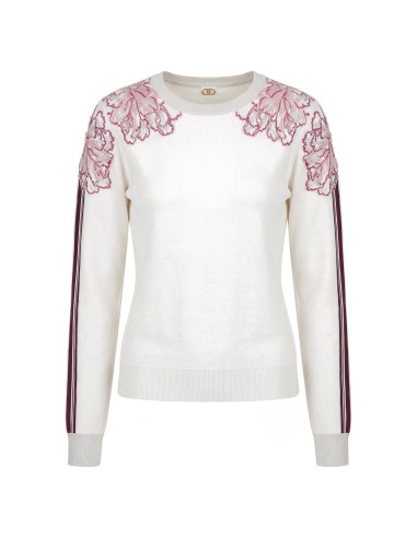 Pull jacquard à strass Liu Jo