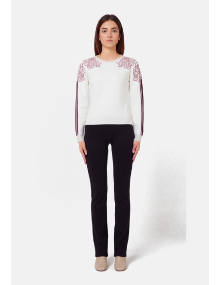 Pull jacquard à strass Liu Jo