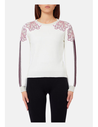 Pull jacquard à strass Liu Jo