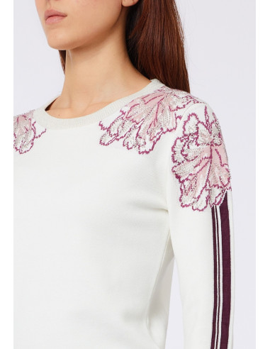 Pull jacquard à strass Liu Jo