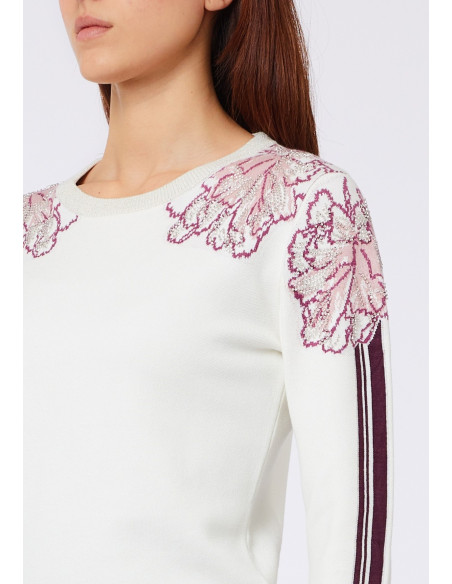 Pull jacquard à strass Liu Jo