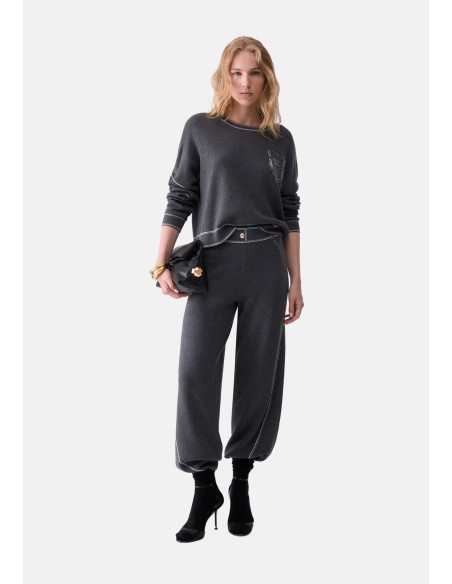 Pantalon Liu Jo avec surpiqûres contrastantes
