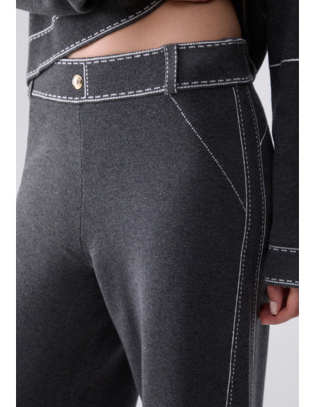 Pantalon Liu Jo avec surpiqûres contrastantes