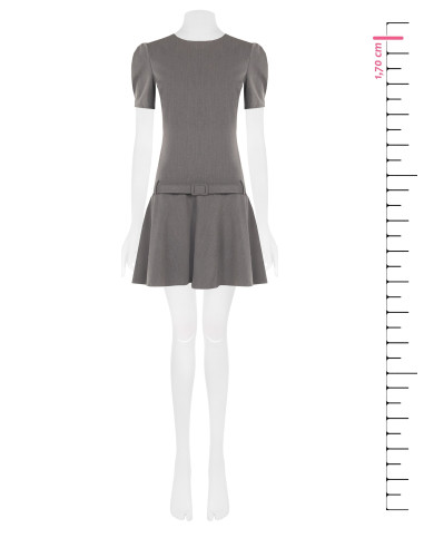Robe courte taille basse en polyviscose avec ceinture rigide assortie Rinascimento