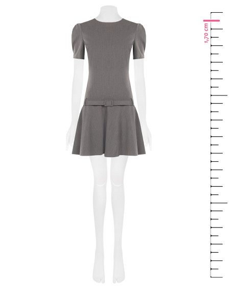 Robe courte taille basse en polyviscose avec ceinture rigide assortie Rinascimento