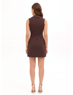 Korte jurk van Milano-tricot met double-breasted effect Rinascimento 2