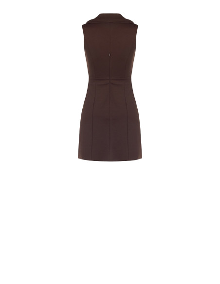 Korte jurk van Milano-tricot met double-breasted effect Rinascimento