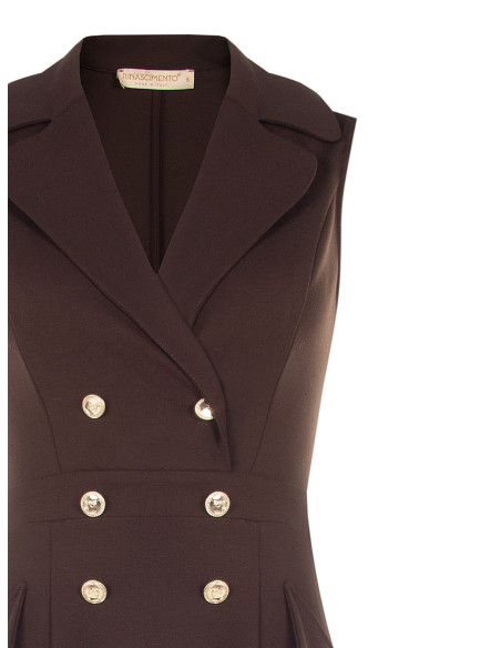 Robe courte en maille Milano à effet double boutonnage Rinascimento
