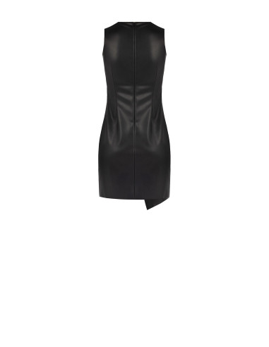 Robe courte en similicuir avec motif à carreaux entrelacés Rinascimento