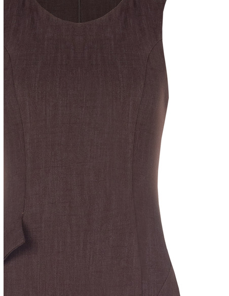 Robe courte en mélange de viscose avec col rond Rinascimento