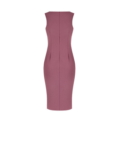 Robe fourreau en crêpe scuba avec décolleté cœur et détail métallique Rinascimento