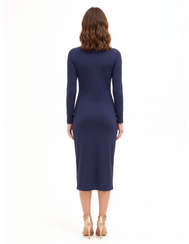 Robe midi en maille avec fronces sur le devant Rinascimento